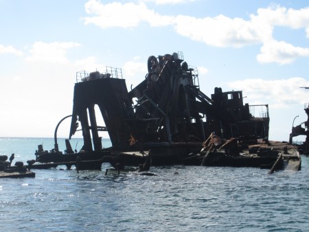 vid skeppsvraken (där vi även snorklade)