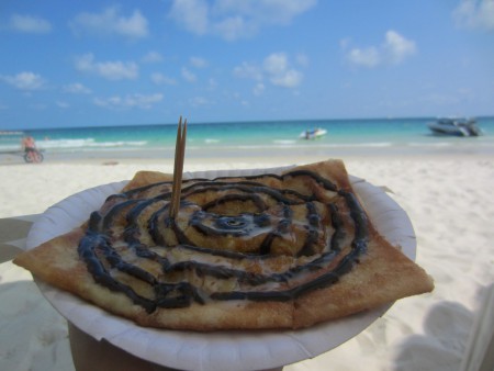 Mums! Banana pancakes med choklad